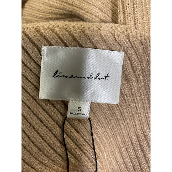 Line & Dot 'Blair' Tan Off Shoulder Sweater Size S - NWT - Picture 4 of 5